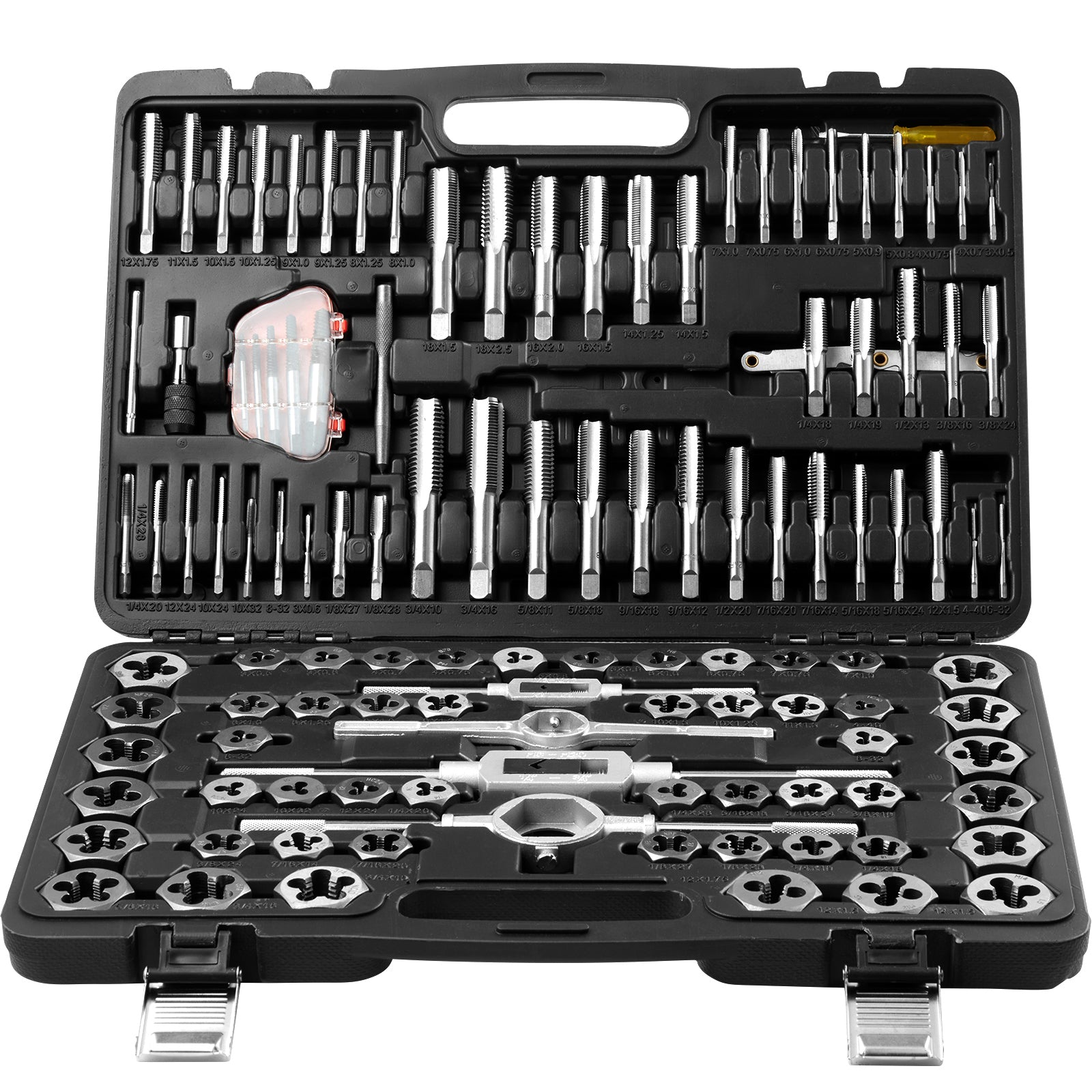 116-Piece Tap and Die Set – Metric & SAE Threading Tool Kit with Bearing Steel