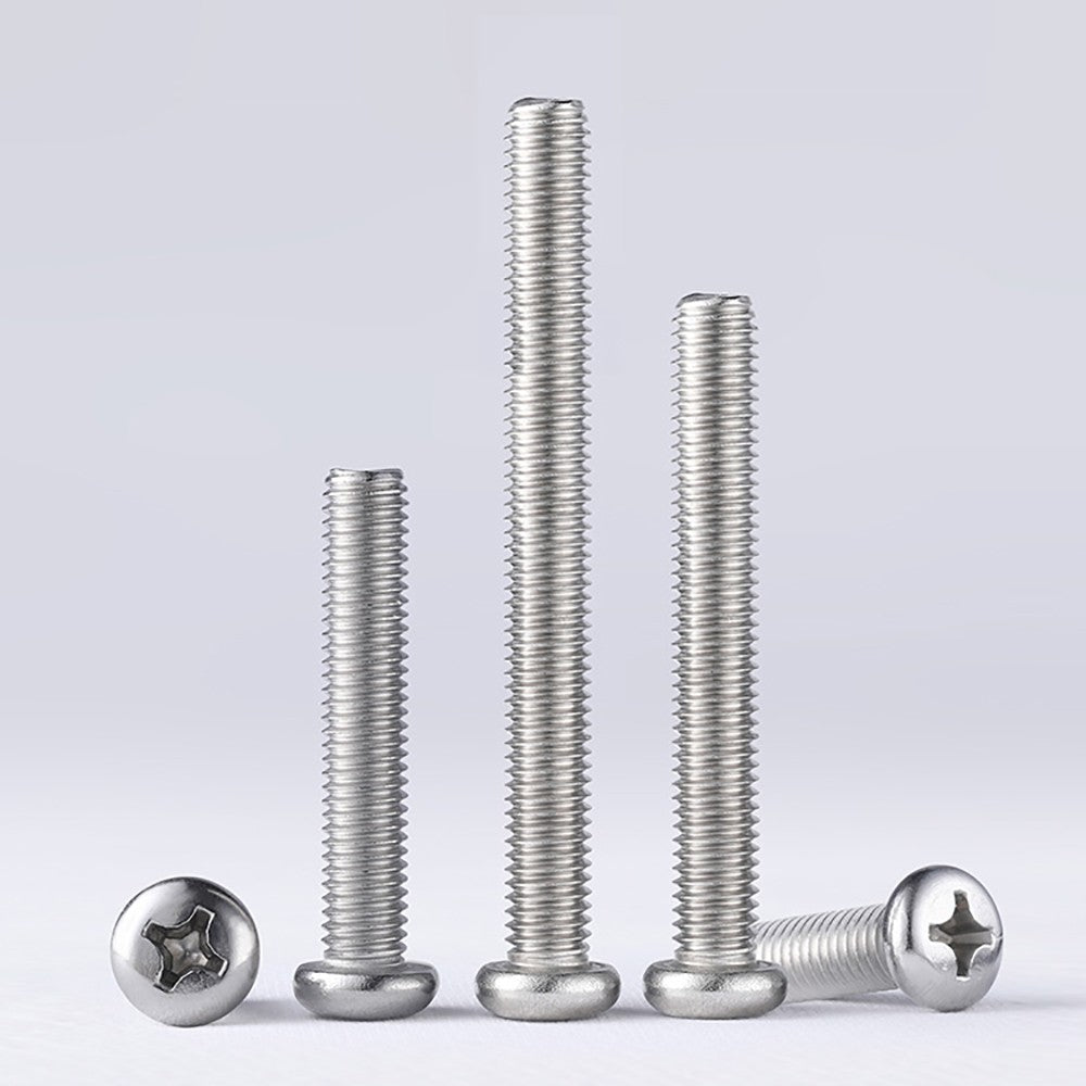 M4 M5 M6 M8 M10 Pan Head Phillips Machine Screws – A2 Stainless Steel (304), DIN 7985