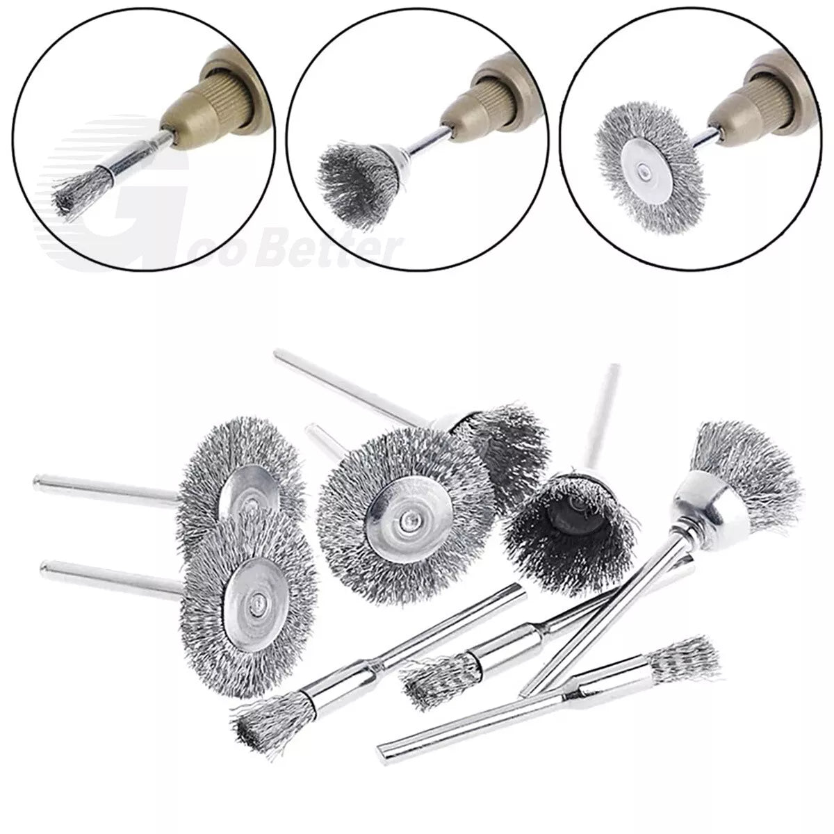 45x Wire Brush Set Disc Brush Wire Brush Wheel Brush For Dremel Sanders - HomeDIYer