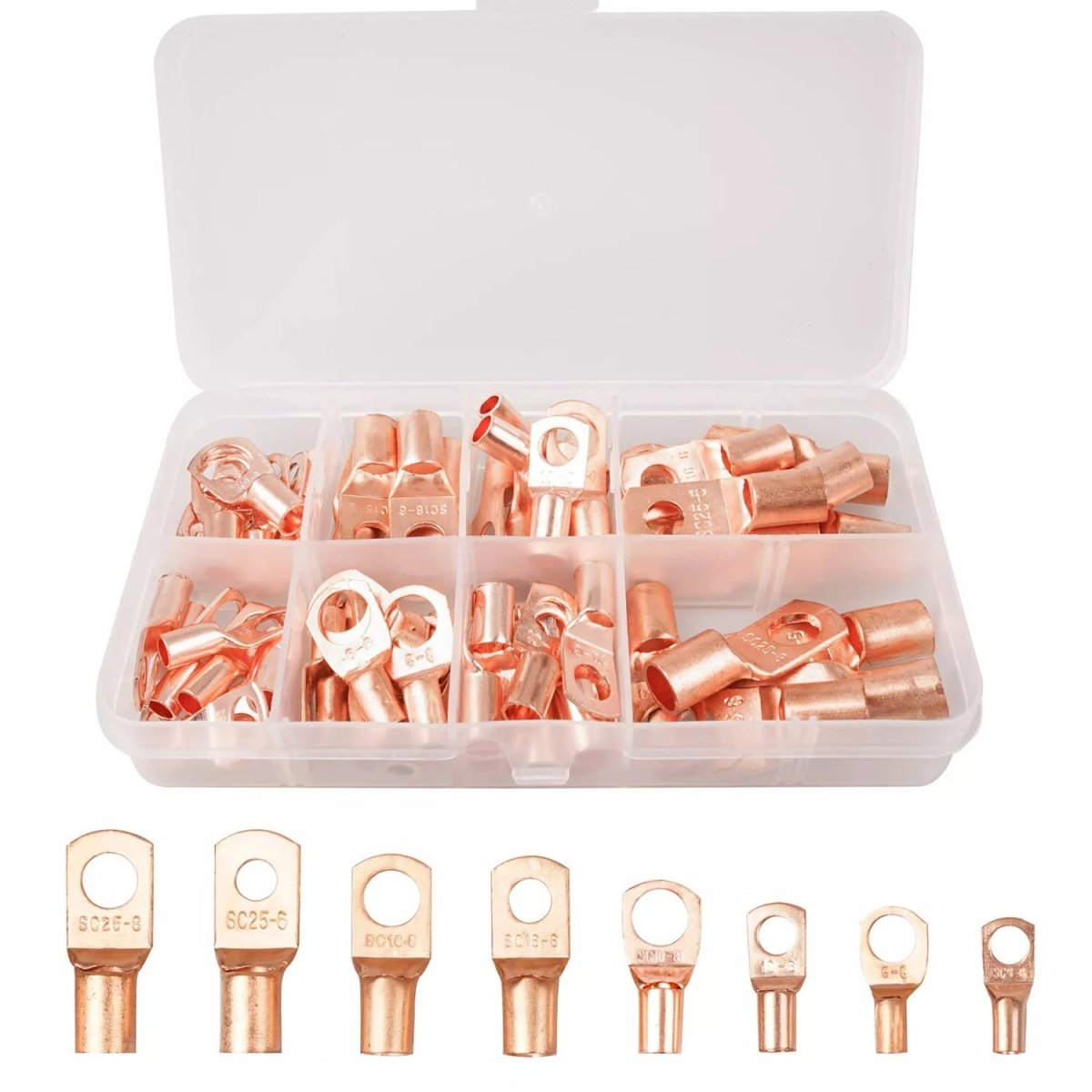 60x tubular cable lugs Cable lug set Battery cable lugs heavy - duty wire lugs - HomeDIYer