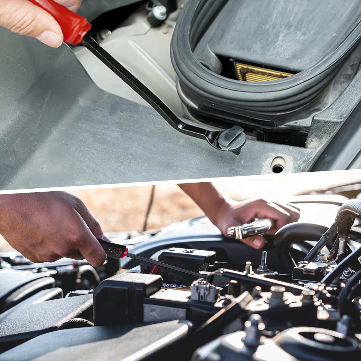 13 Pcs Mechanic Hook and Pick Tool Set with Scraper, Clip Pliers, Fastener Remover & Magnetic Telescoping Tool kit for Automotive Repair, car Trim Removal & Panel Removal - HomeDIYer