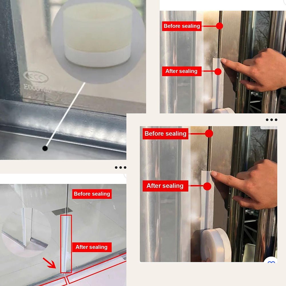 Door Seal Strip Weather Stripping Draft Draught Excluder Tape Window Shower - HomeDIYer