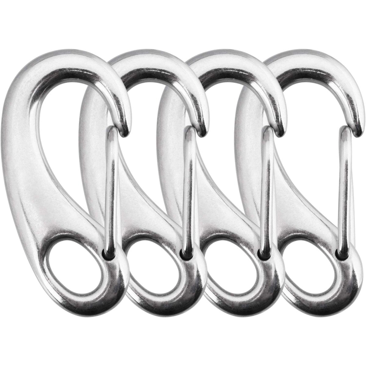 10Pcs 304 Stainless Steel Spring Snap Hook Clip M30 M50 M70 M100 - HomeDIYer