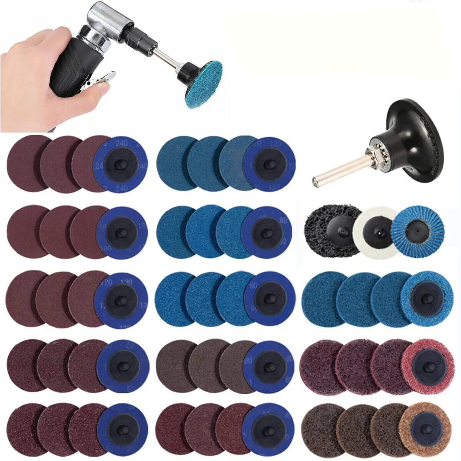 71 STÜCKE 50mm mini fächerscheiben stahl metall holz schleifen