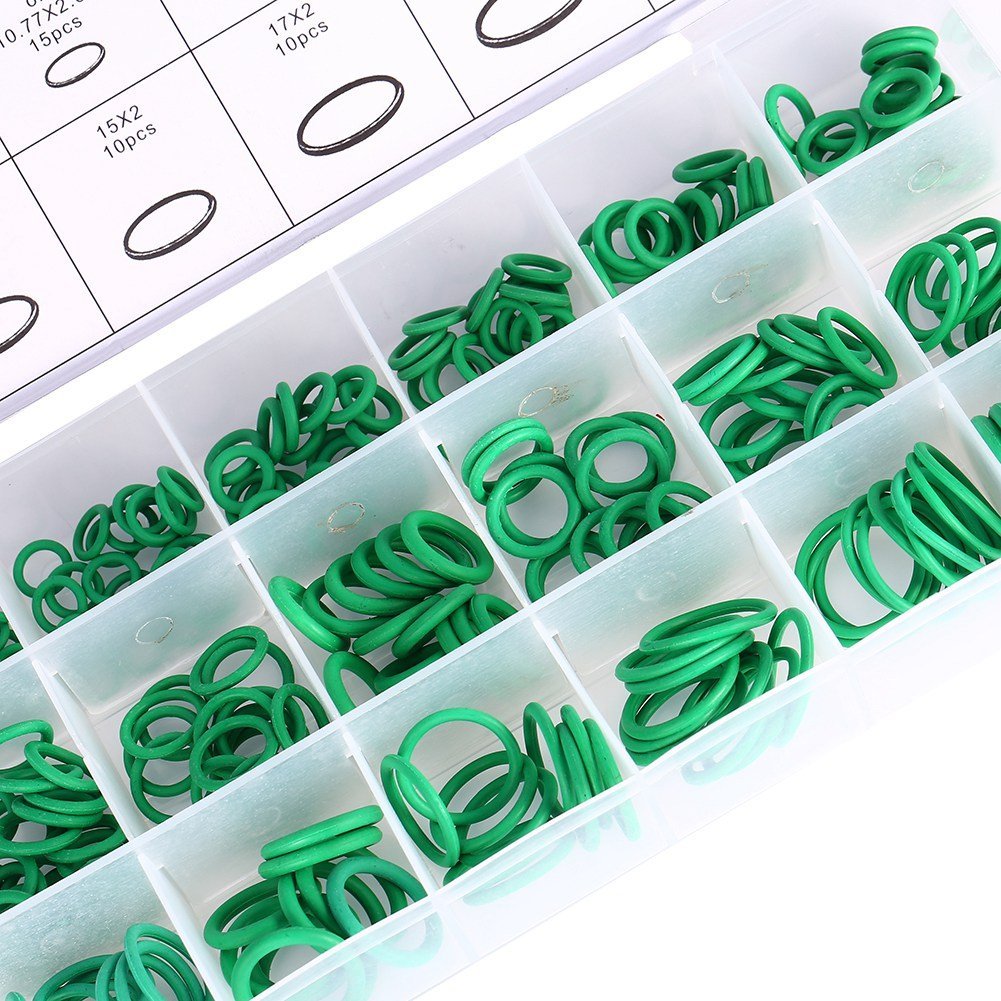 270 × Green Rubber O - ring Seal Sealing Rings Nitrile Washer Rubber Set Kit Box - HomeDIYer