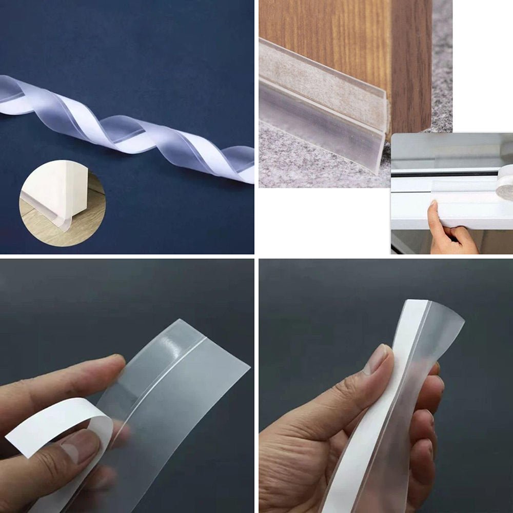 Door Seal Strip Weather Stripping Draft Draught Excluder Tape Window Shower - HomeDIYer