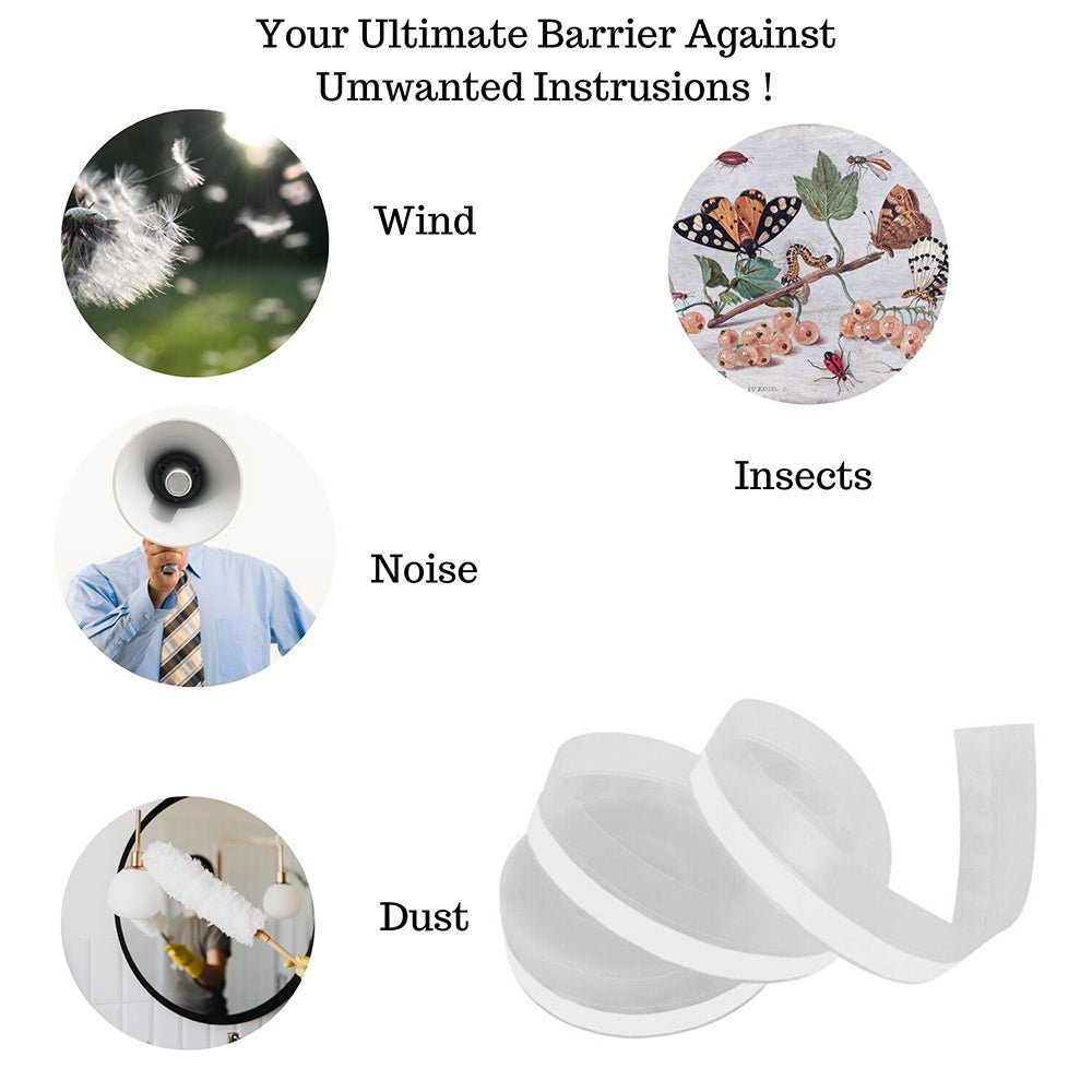 Door Seal Strip Weather Stripping Draft Draught Excluder Tape Window Shower - HomeDIYer