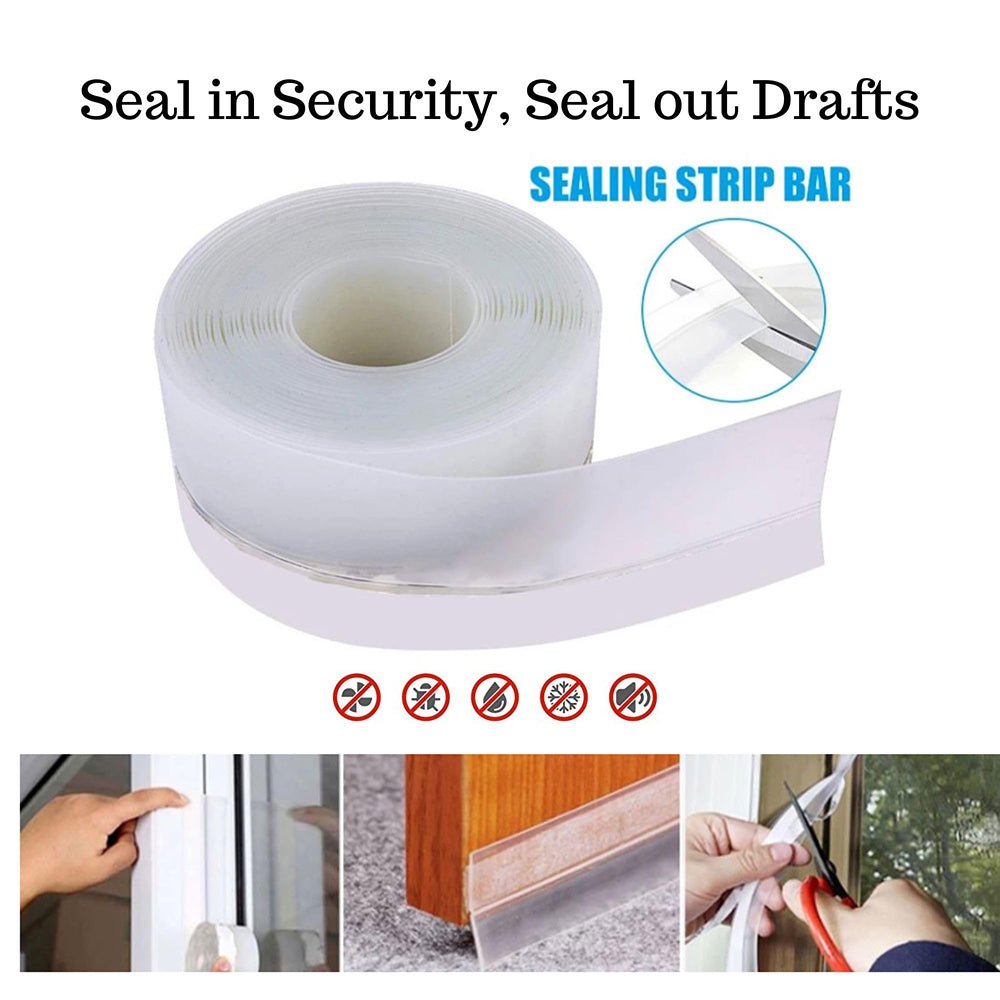 Door Seal Strip Weather Stripping Draft Draught Excluder Tape Window Shower - HomeDIYer