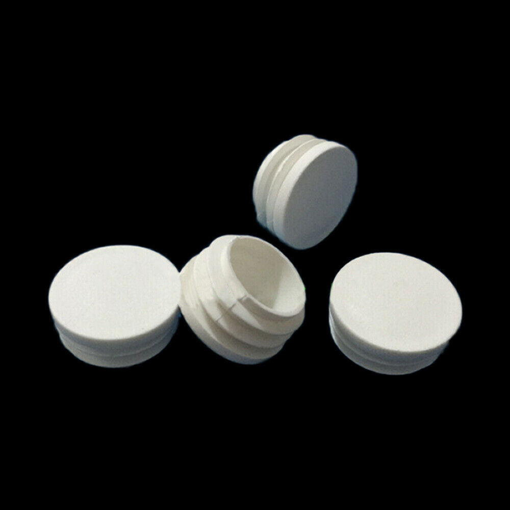 Multiple end caps of different sizes arranged in ascending order for comparison