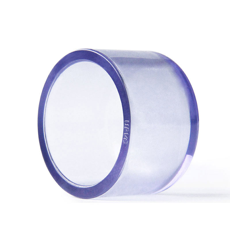 Water flow test with transparent end cap showing leak-proof performance