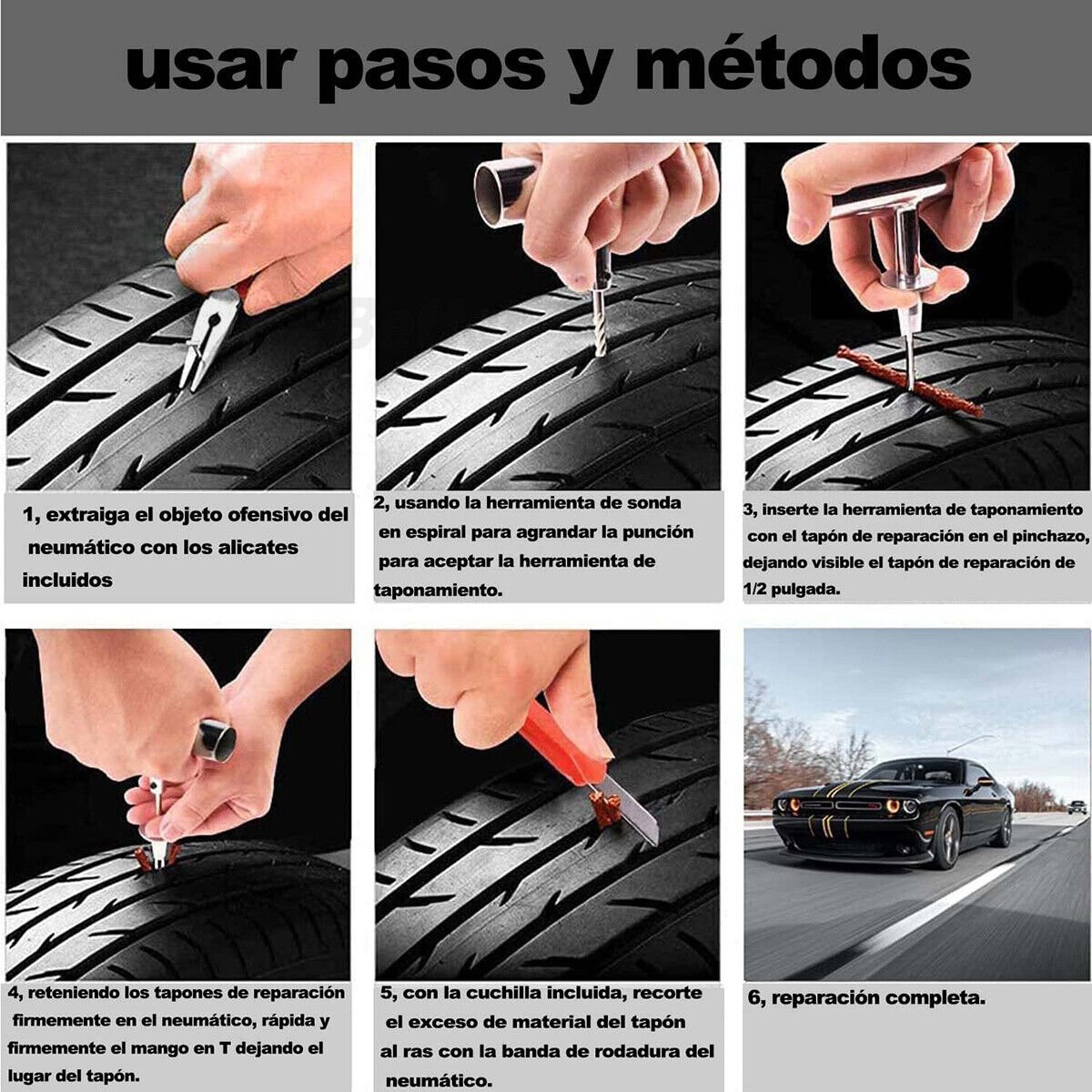 Car tire repair kit Car puncture repair kit Vulcanizing tool Motorcycle repair kit - HomeDIYer