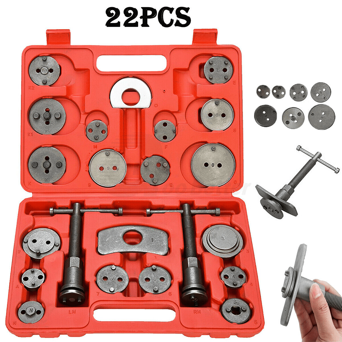 22Pcs Auto Car Universal New Brake Disc Piston Caliper Rewind Wind Back Tool Kit - HomeDIYer