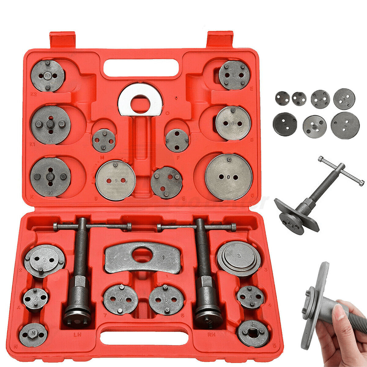 22Pcs Auto Car Universal New Brake Disc Piston Caliper Rewind Wind Back Tool Kit - HomeDIYer
