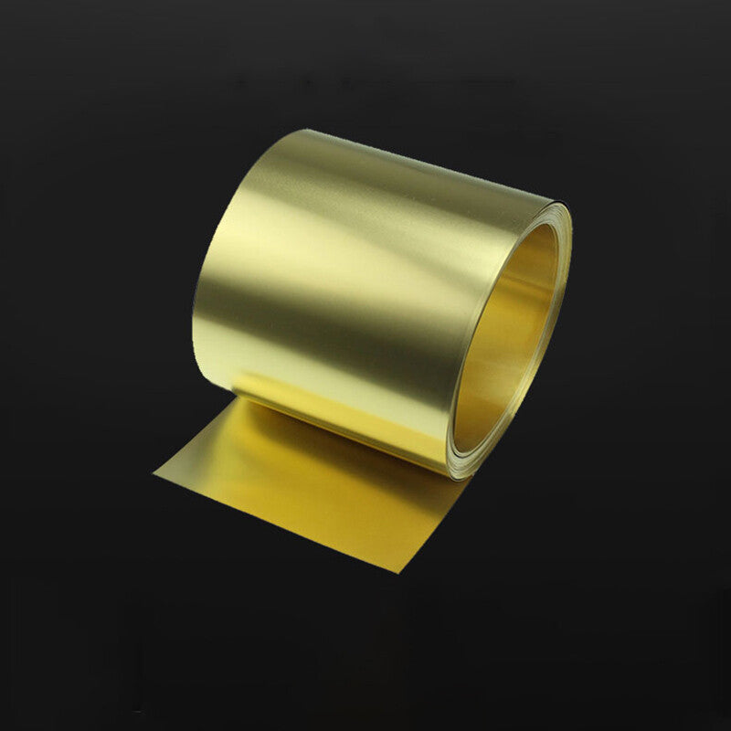 0.05/0.1/0.2/0.3/0.4/0.5/1mm Brass Metal Sheet Foil Plate Strip 48-300mm Width