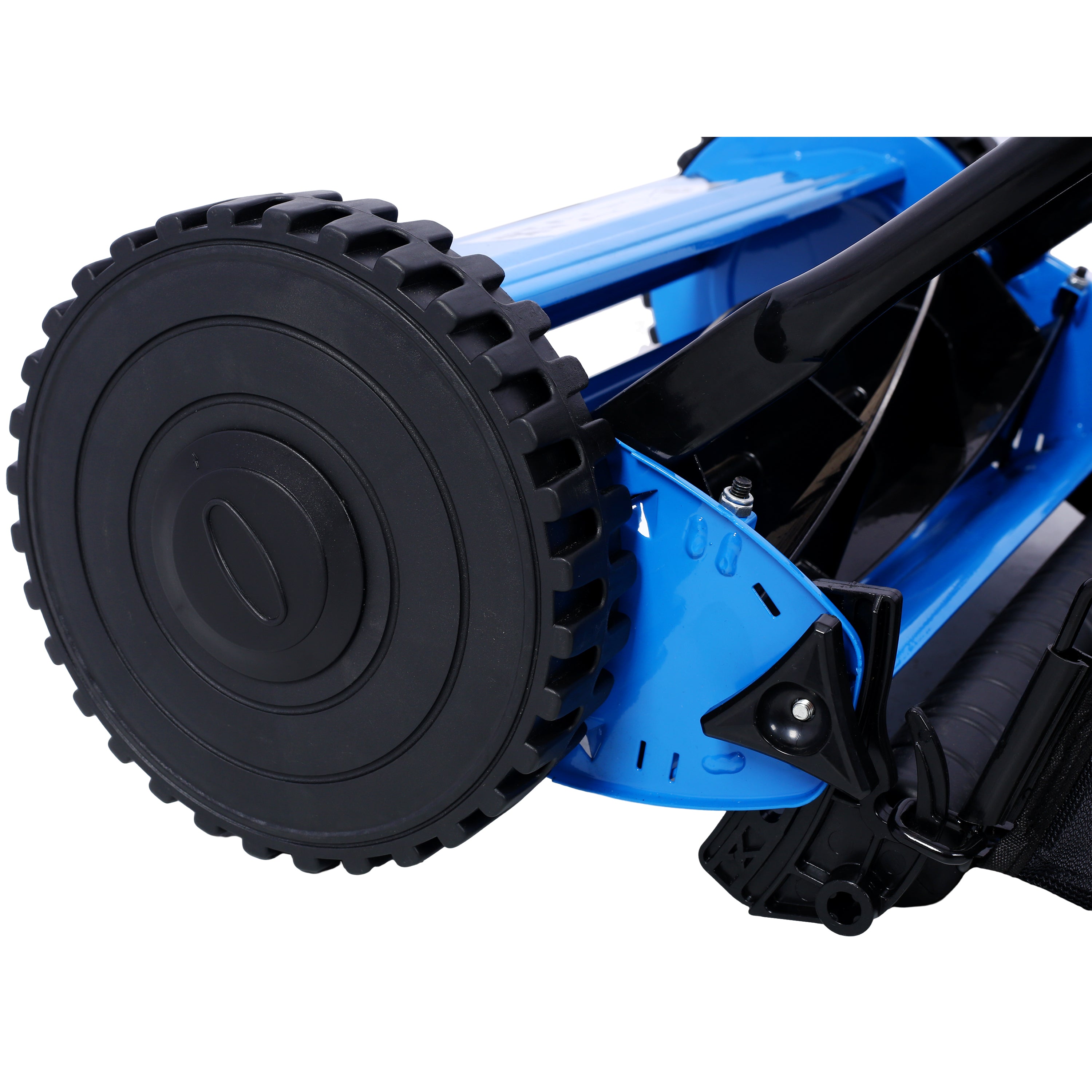 14-Inch 5-Blade Push Reel Lawn Mower with Grass Catcher, GREEN COLOR