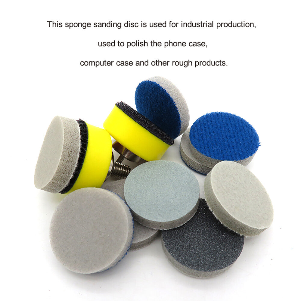 1 Inch(25mm)Hook & Loop Sponge Sandpaper Wet and Dry Sanding Discs 300-3000 Grit