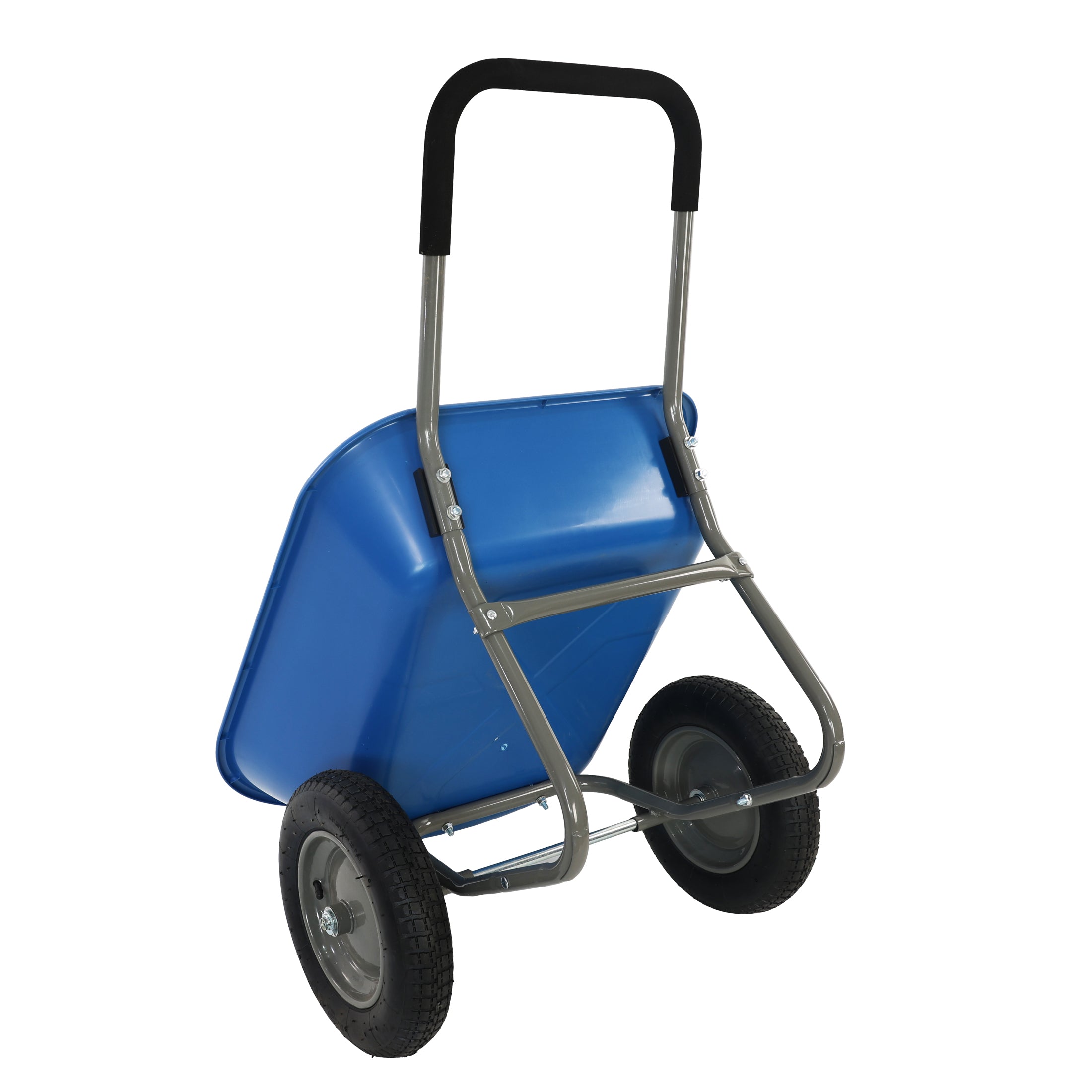 wheel barrow Two wheeled trolley for blue garden 15 inch pneumatic wheel WB189BL