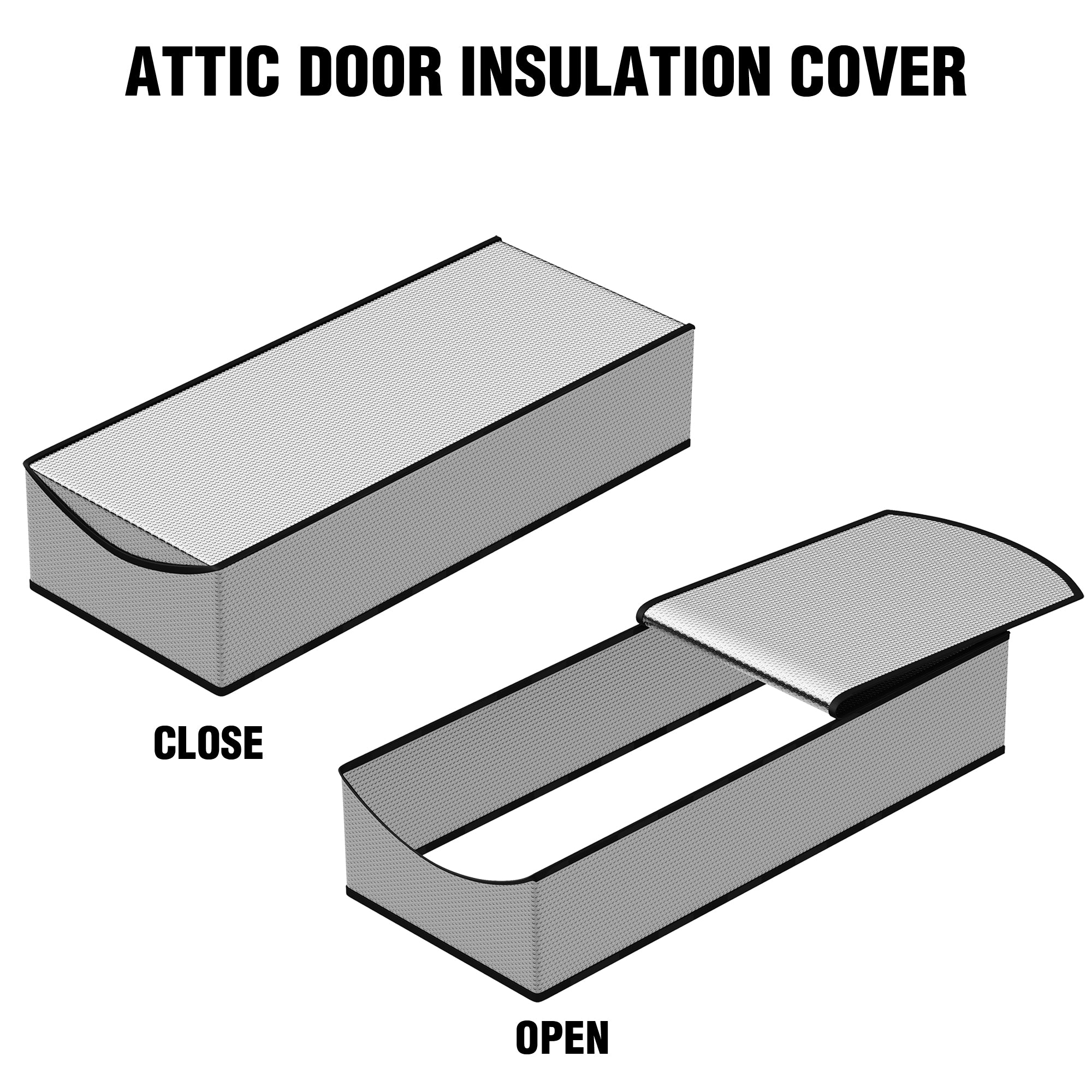 Pull‑Down Aluminum Attic Ladder with Insulated Zippered Cover – 22.5" x 54" Opening, Fits 7'8" to 10'3" Ceilings