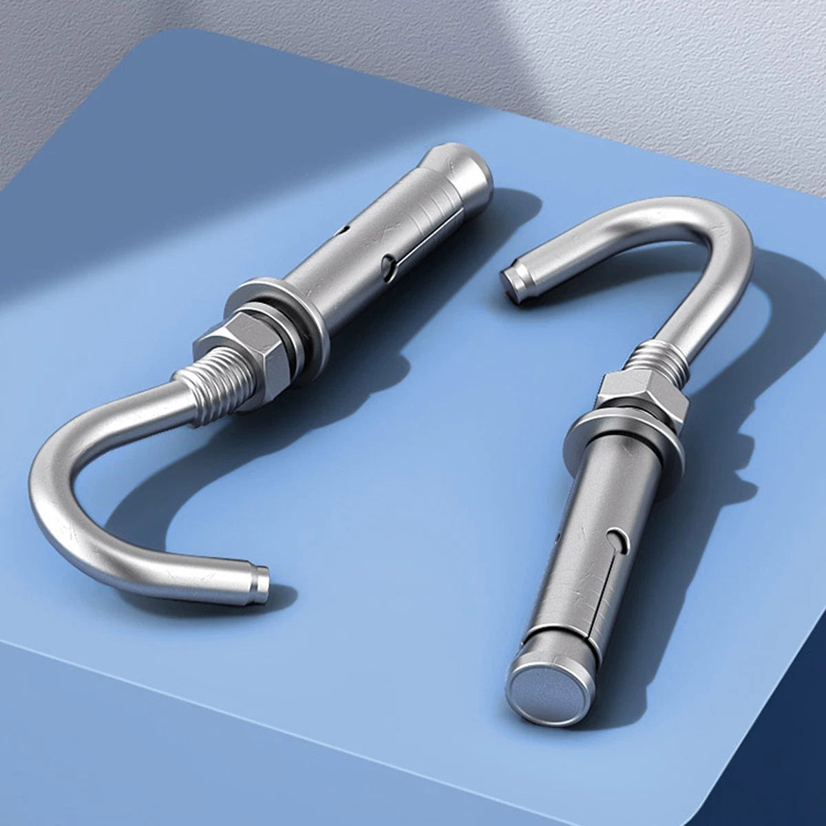 Stainless Steel Open Hook Expansion Anchor Bolts — M6 M8 M10 M12 (304 SS A2)