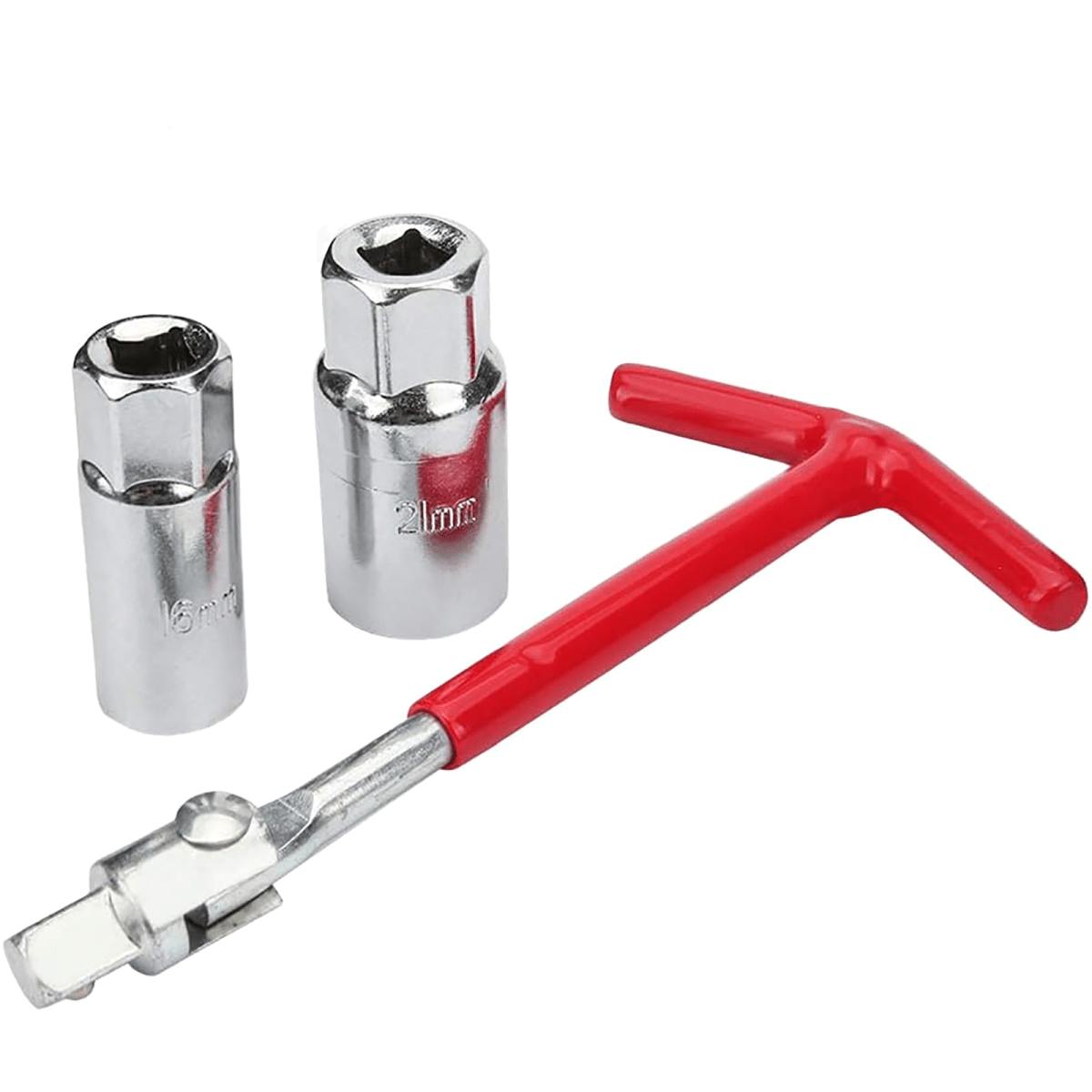 3Pcs Spark Plug Removal Tool 16 21mm T - Handle Flexible Spanner Socket Wrench Set - HomeDIYer
