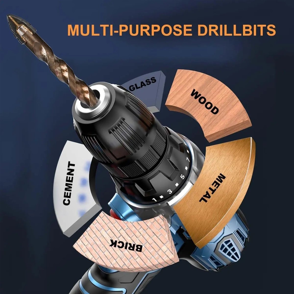 10PCS High - Strength Eccentric Twist Drill Bit,New Four - FluteSawtooth Eccentric Drill Bit,Multifunction Drill Bit Set(5/6/8/10/12) - HomeDIYer