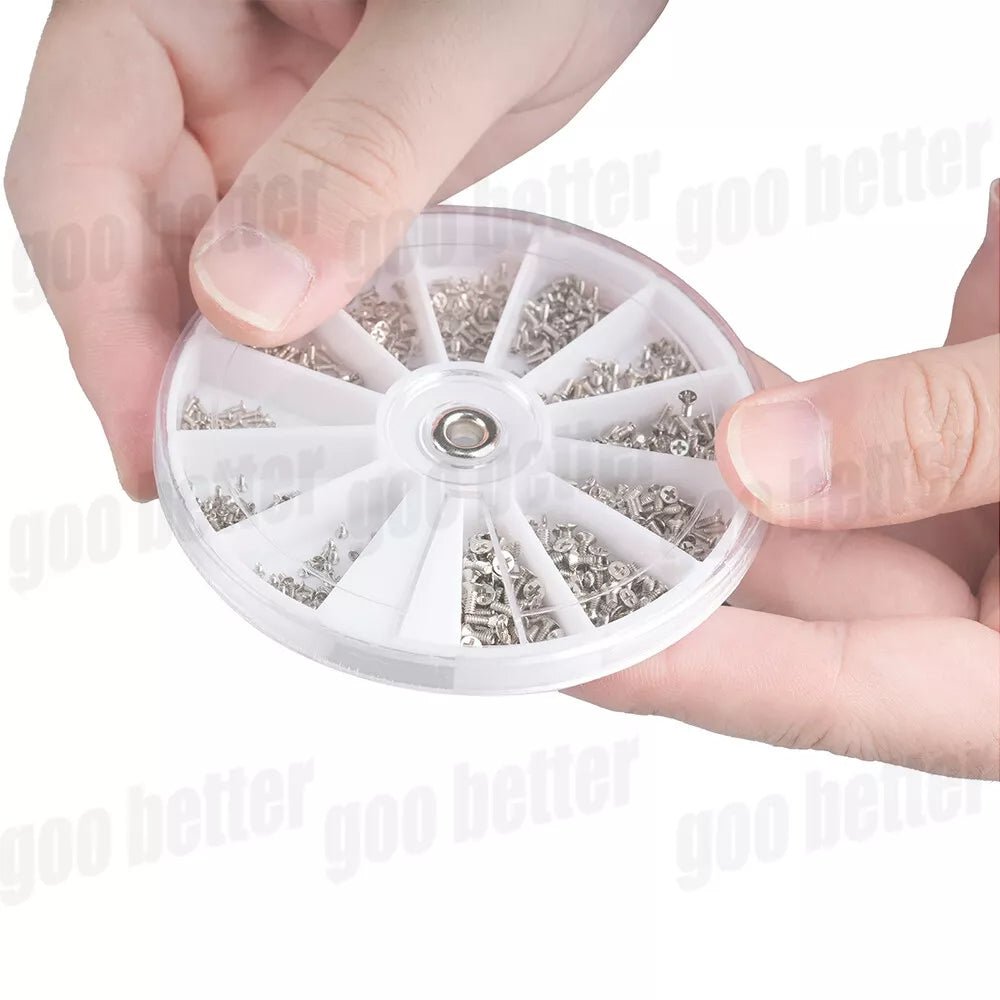 600PC Small Mini Screws M1 M1.2 M1.4 M1.6 Flat Head Screws for Eyeglasses Watch - HomeDIYer