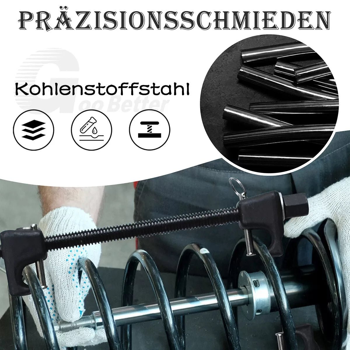 2x 325mm spring compressor car lowering universal strut tensioning tool set - HomeDIYer