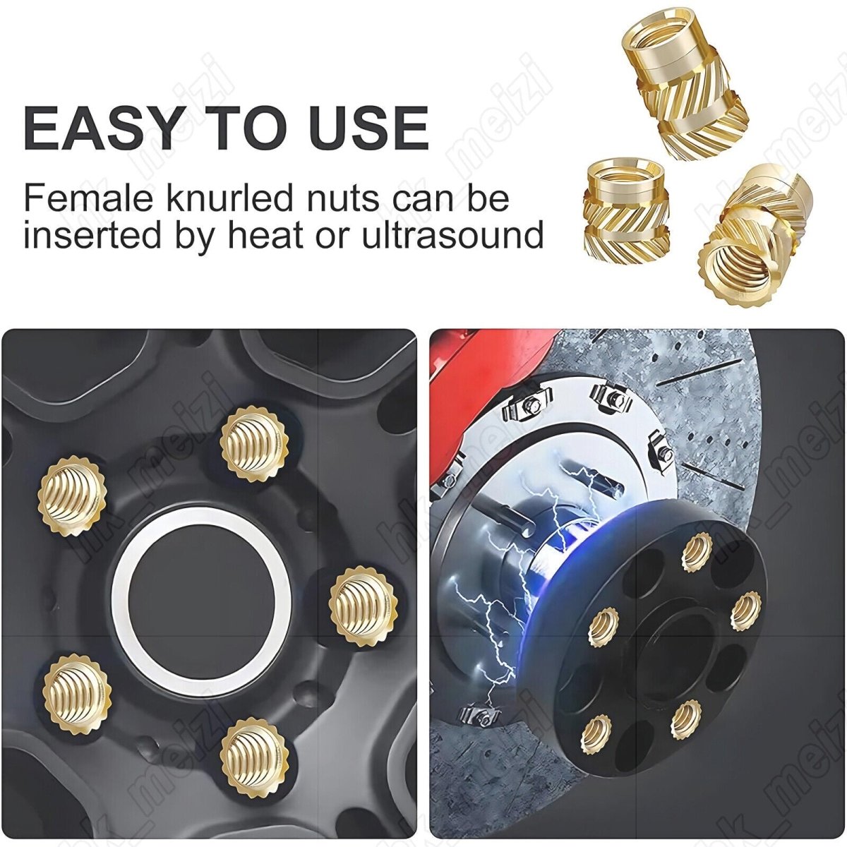 Thread insert Press - in nut Fusion nut M2 M2.5 M3 M4 M5 M6 Set 3D printing - HomeDIYer