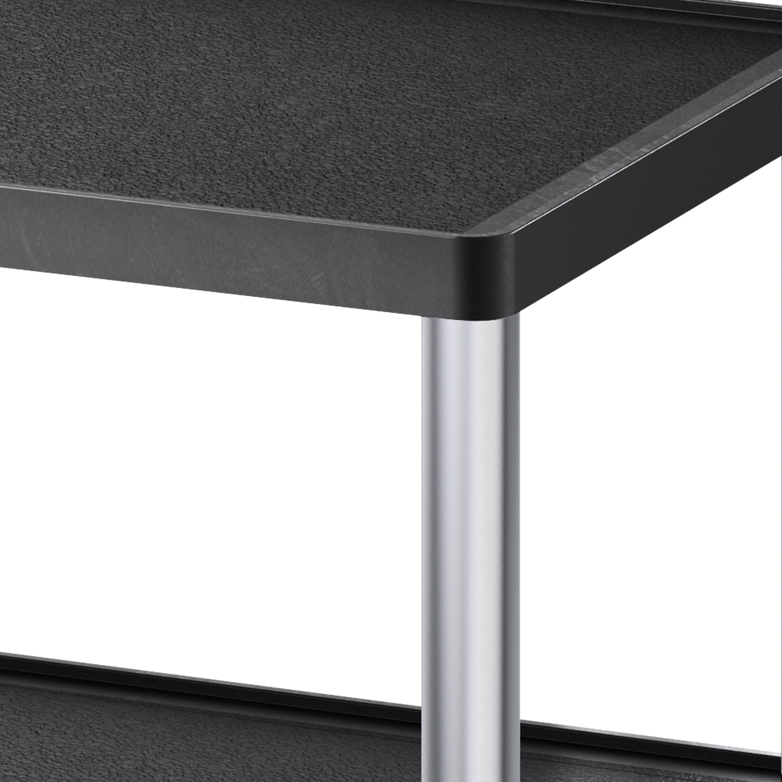 3-shelf Utility Cart 300 lbs 27.6 x 18.1-inch Service Cart with Wheels