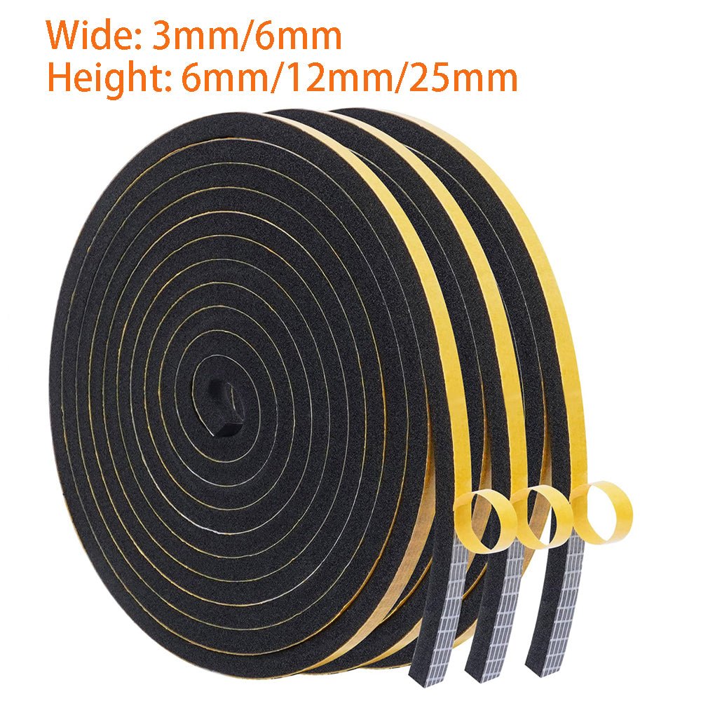 Neoprene Self Adhesive Backed Foam Sponge Strip Roll Sheet Tape Sticky Seal EPDM - HomeDIYer