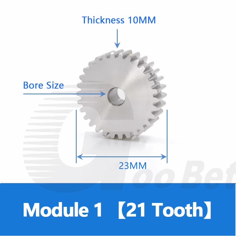 Spur Gear Module 1 Stainless Steel 12-120 Tooth Motor Pinion Flat Gear Precision