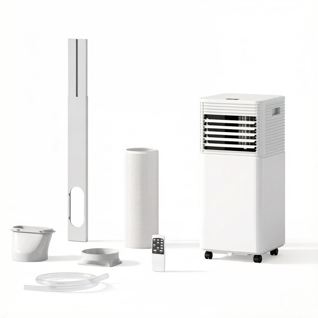 Portable Air Conditioner 10000 BTU 441 sq ft 4-in-1 Cool Dehumidify Fan Sleep 24H Timer ≤54dB White