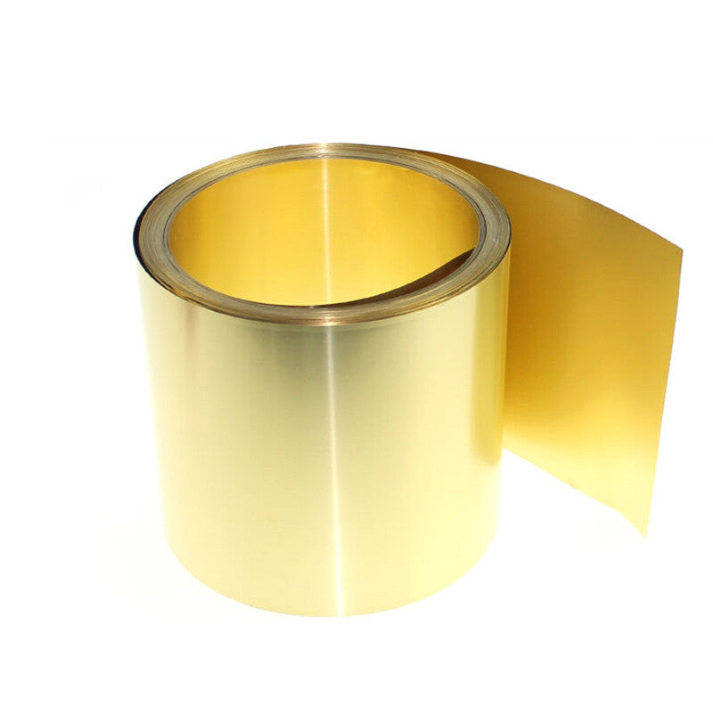 0.05/0.1/0.2/0.3/0.4/0.5/1mm Brass Metal Sheet Foil Plate Strip 48-300mm Width