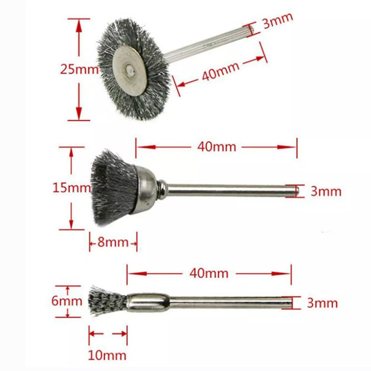 36x Steel Brass Wire Brush Disk Brush Round Brush Set Brush Drill - HomeDIYer