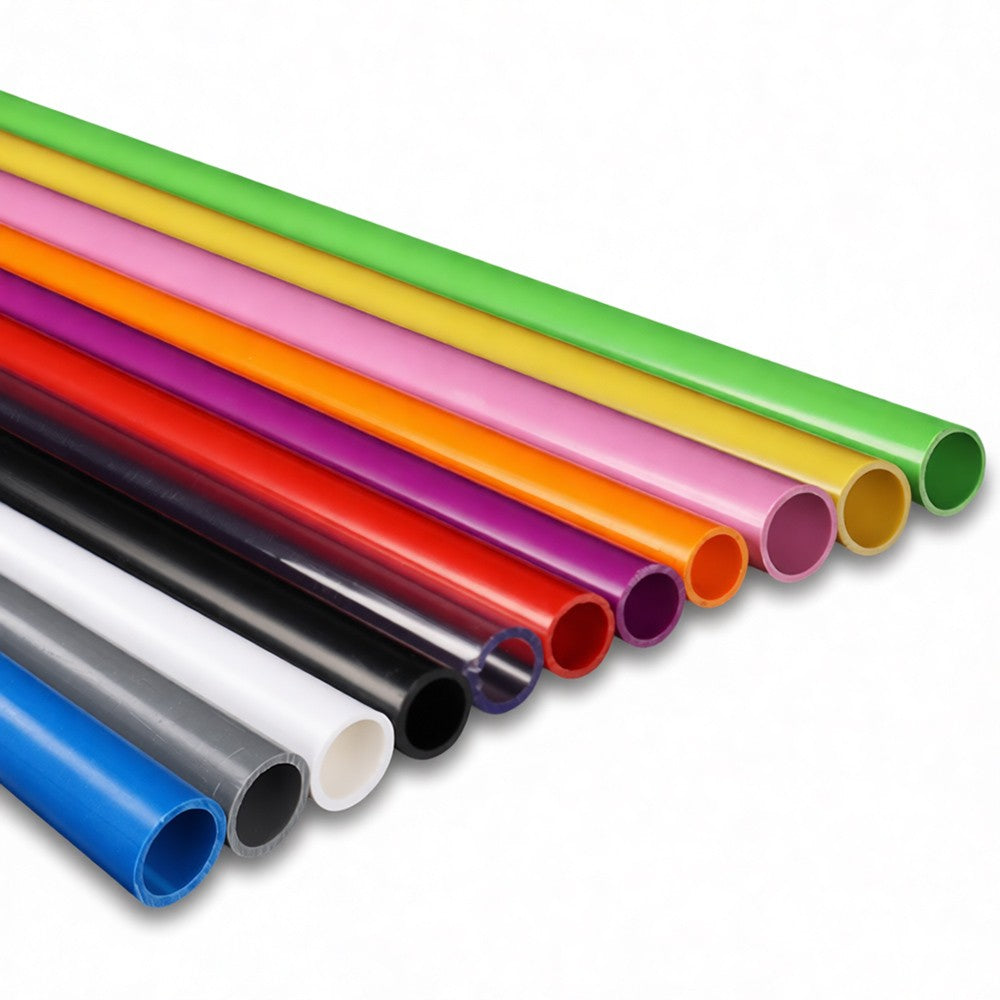 PVC Round Pipe Tube | Solvent Weld | OD 20–110mm | 13 Colors | Plumbing & Aquarium
