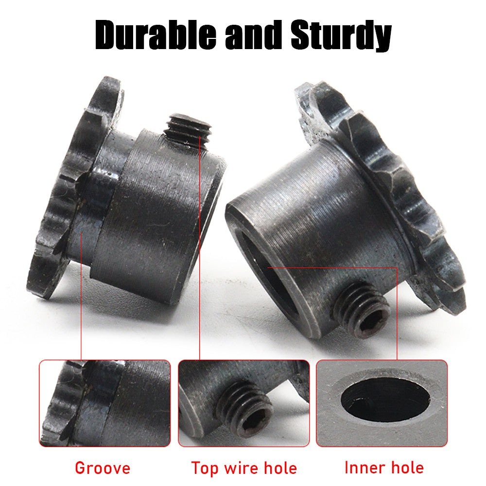 04C Roller Chain Drive Sprocket Wheel 11T-40T Keyhole Hole 8mm-30mm Pitch 6.35mm