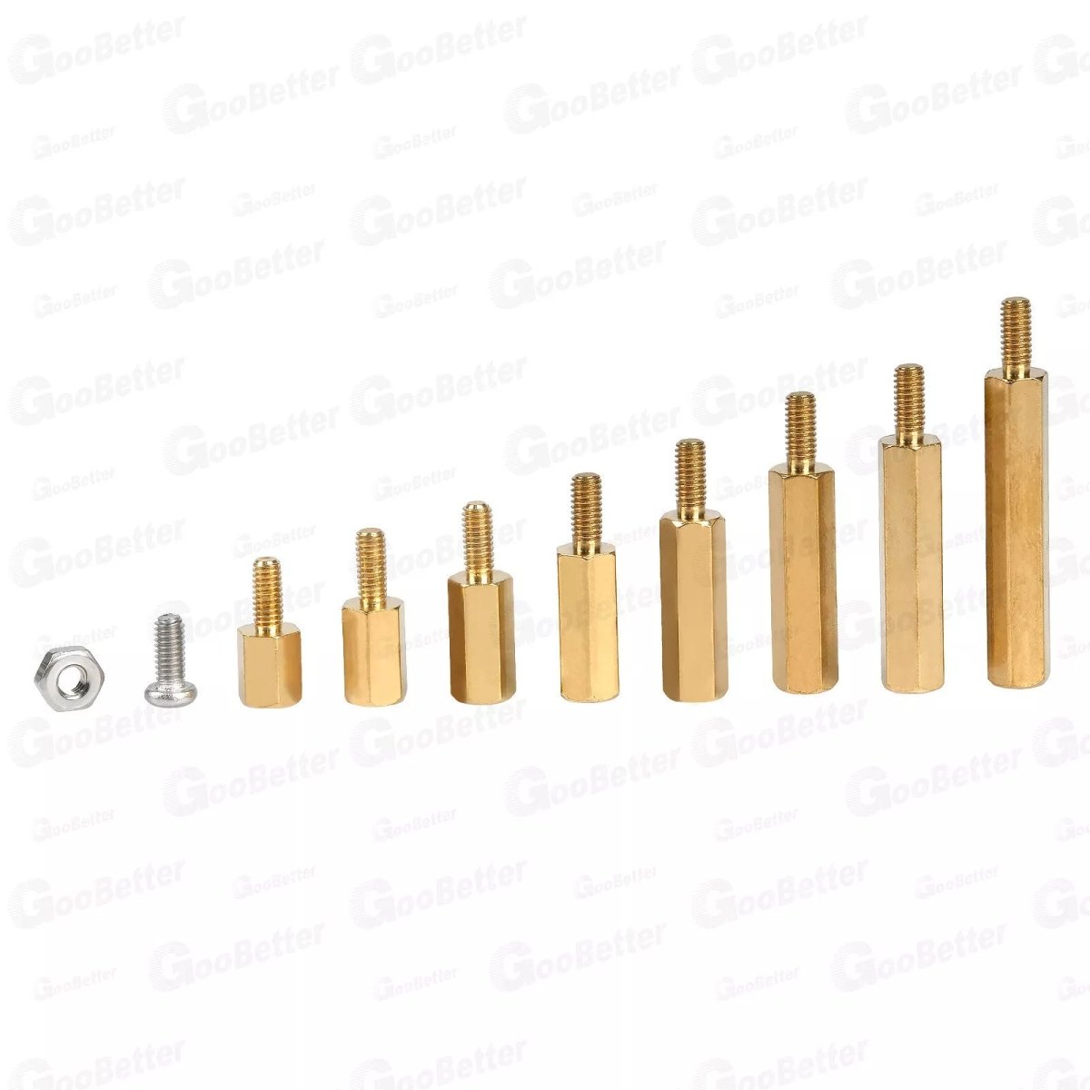 240 Pcs Male Female Brass PCB Spacer Standoff Screw Nut Assortment Threaded 2.5 - HomeDIYer