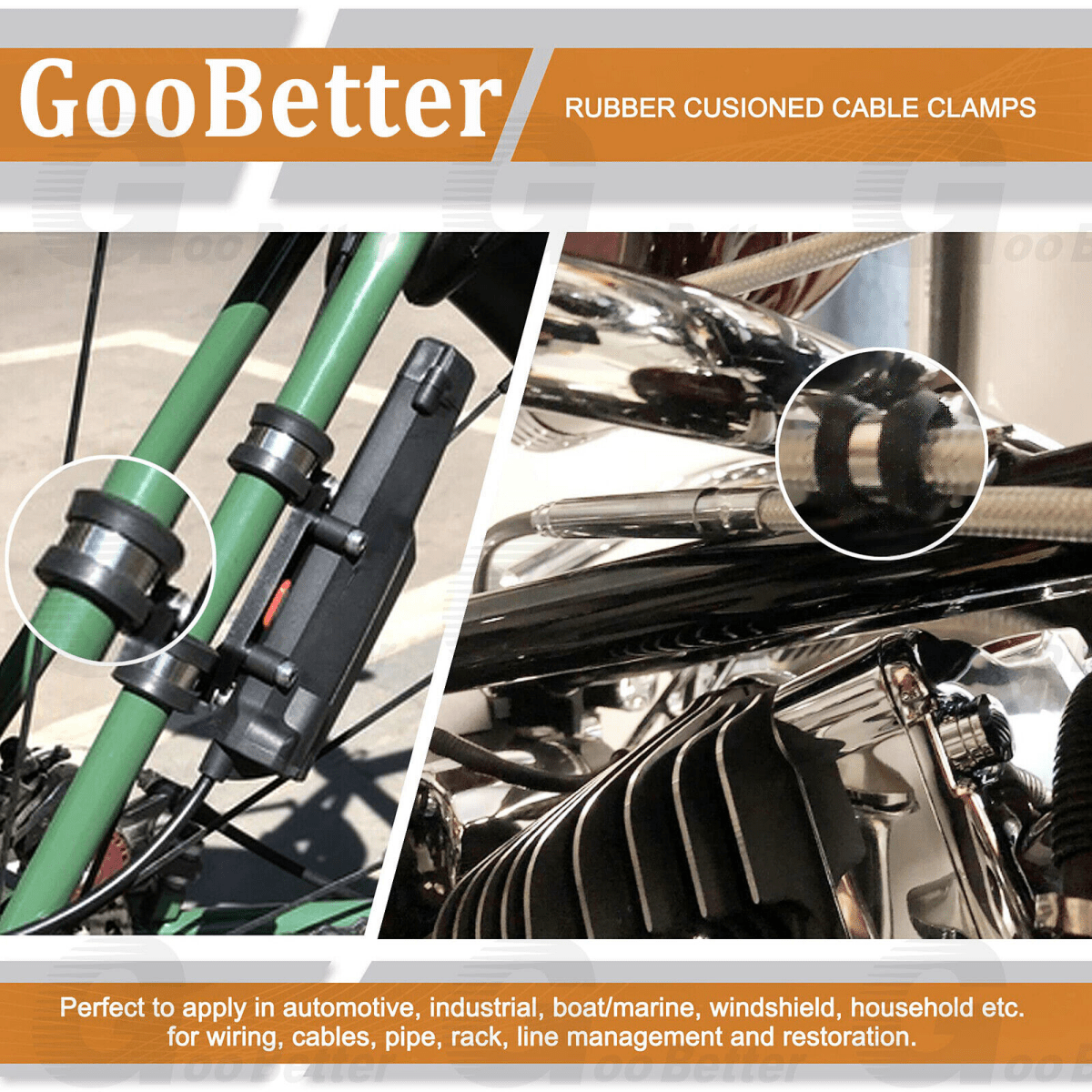 52pcs Cable Clamps Rubber Insulated Clamp Stainless Steel Fuel Line Tubing Clamp - HomeDIYer