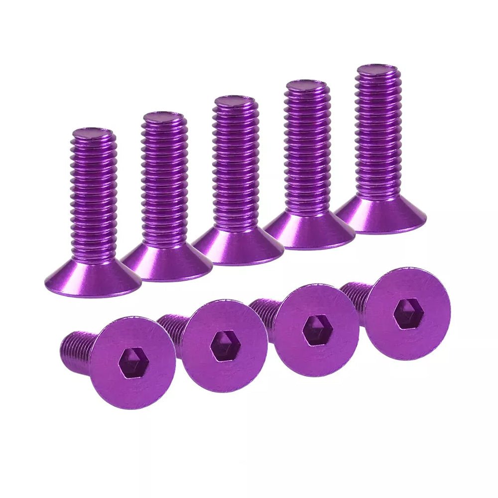 720Pcs Aluminium Alloy Hex Socket Countersunk Flat Head Screw & Washers Assortment Set Burgundy To Emerald Green - HomeDIYer