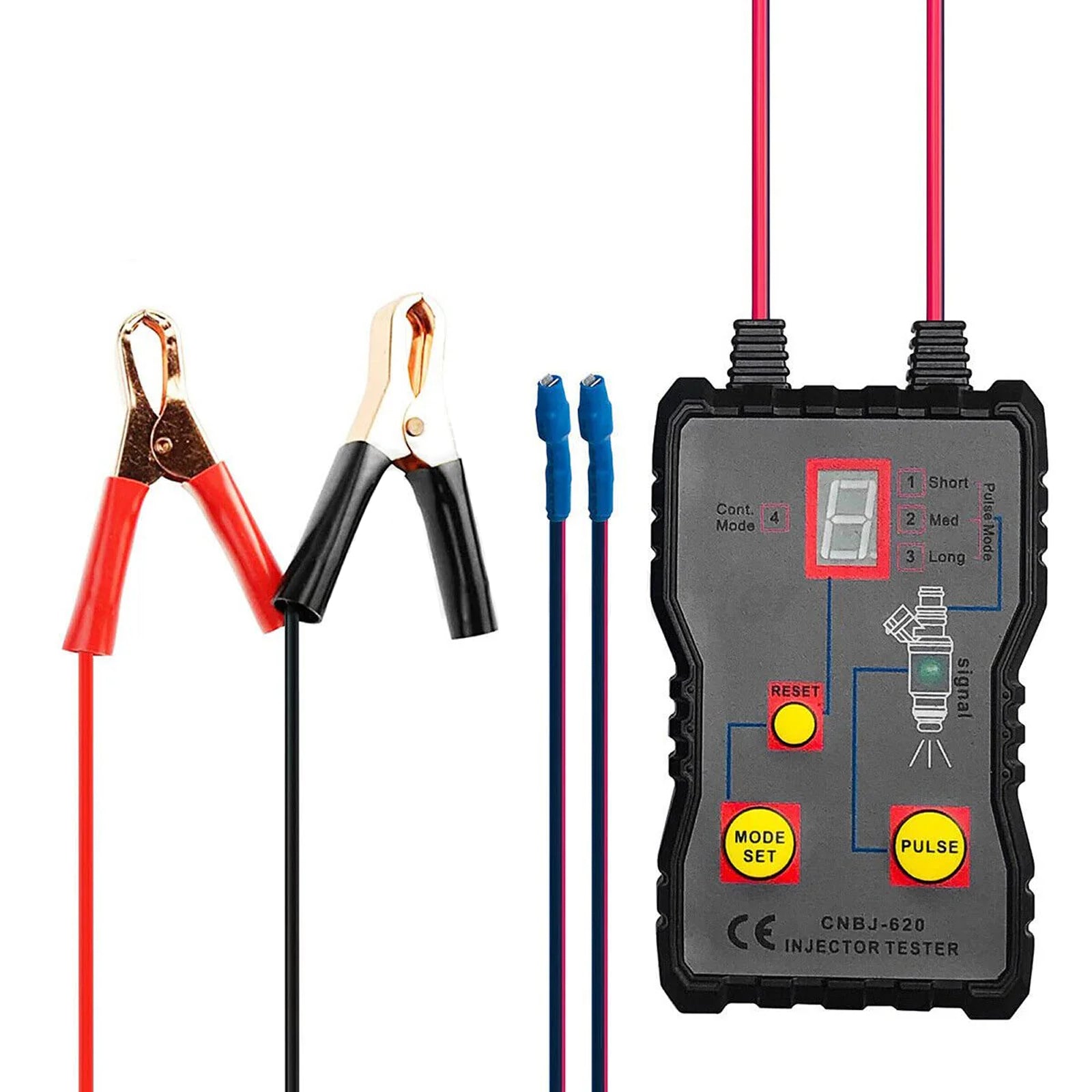 4 Pulse Modes Car Fuel Injector Tester 12V Car Injector Cleaner Controller Tool