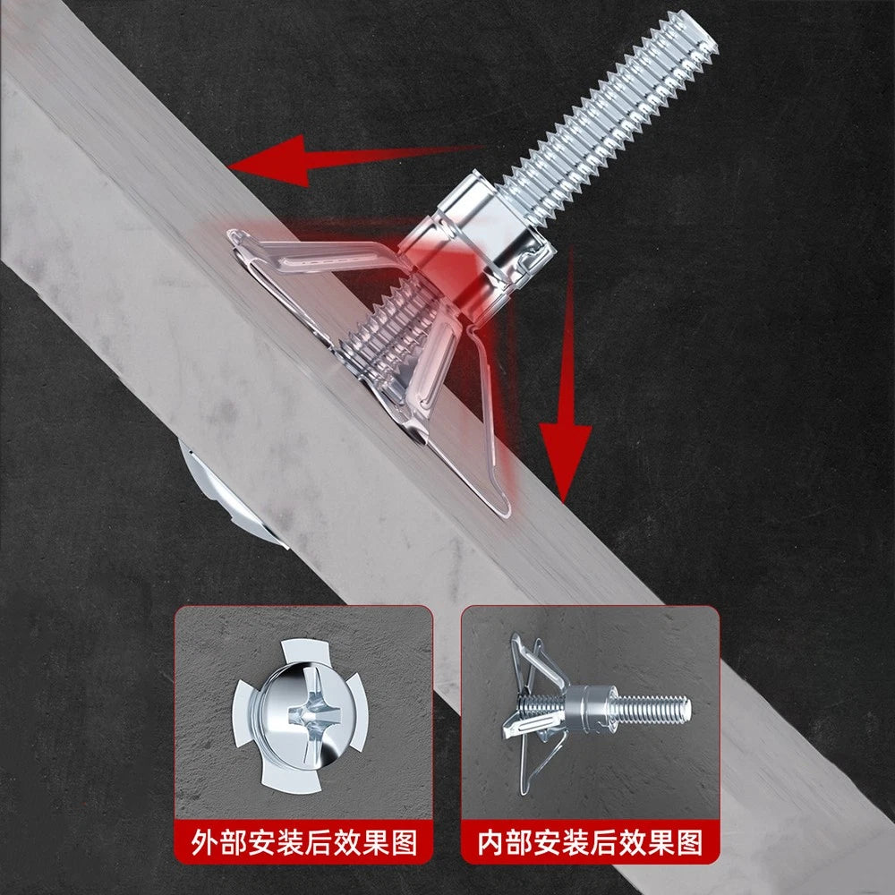 M4–M8 Metal Drywall Expansion Bolts | Hollow Wall Anchors for Plasterboard & Drywall