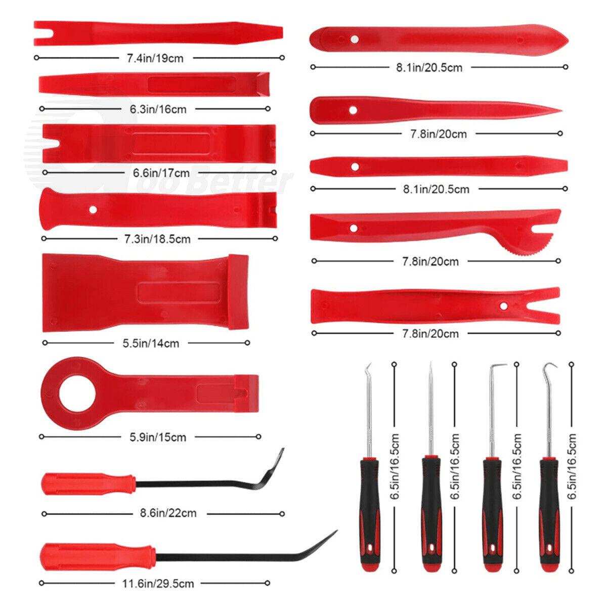 238Pcs Car Trim Removal Pry Tool Molding Kit Panel Door Dash Interior Clip Set - HomeDIYer