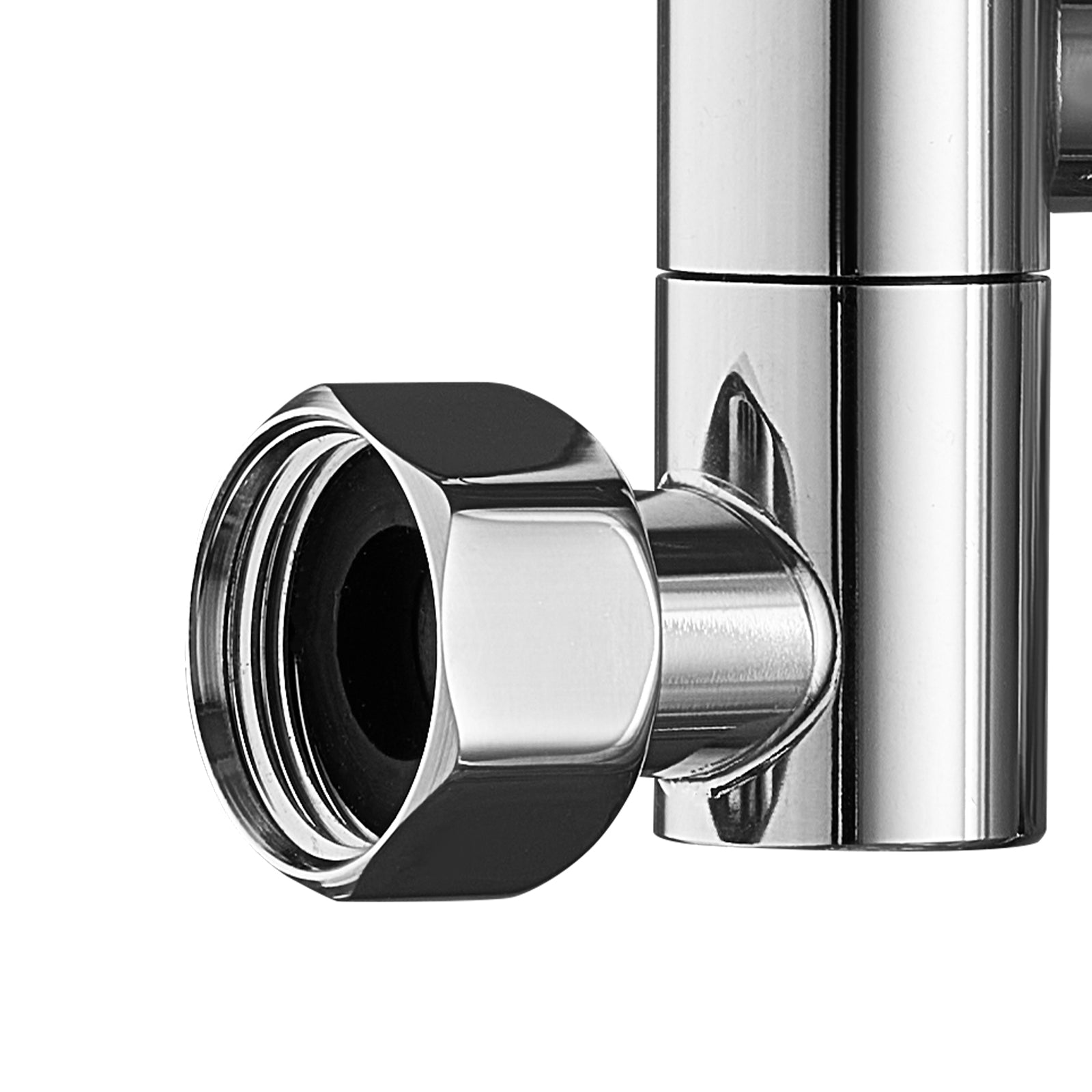 11” Adjustable Shower Arm Extension – 360° Swivel, G1/2 Universal Fit, Chrome