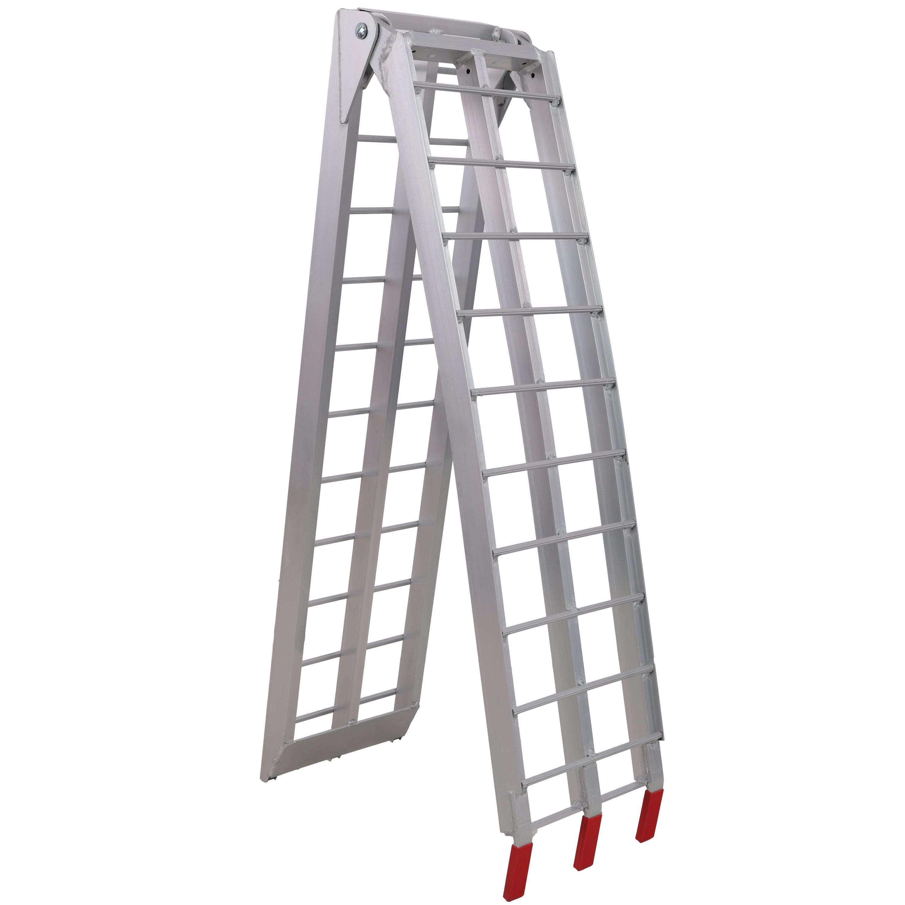7.5FT Aluminum Loading Ramps, 1500 Lbs Capacity per pair, With safety straps, Motorcycle Ramp, ATV Truck Ramps, Tailgate Ramps, Four Wheeler Ramps for Trucks, Lawn Mower, UTV, 1 PAIR, SILVER Color