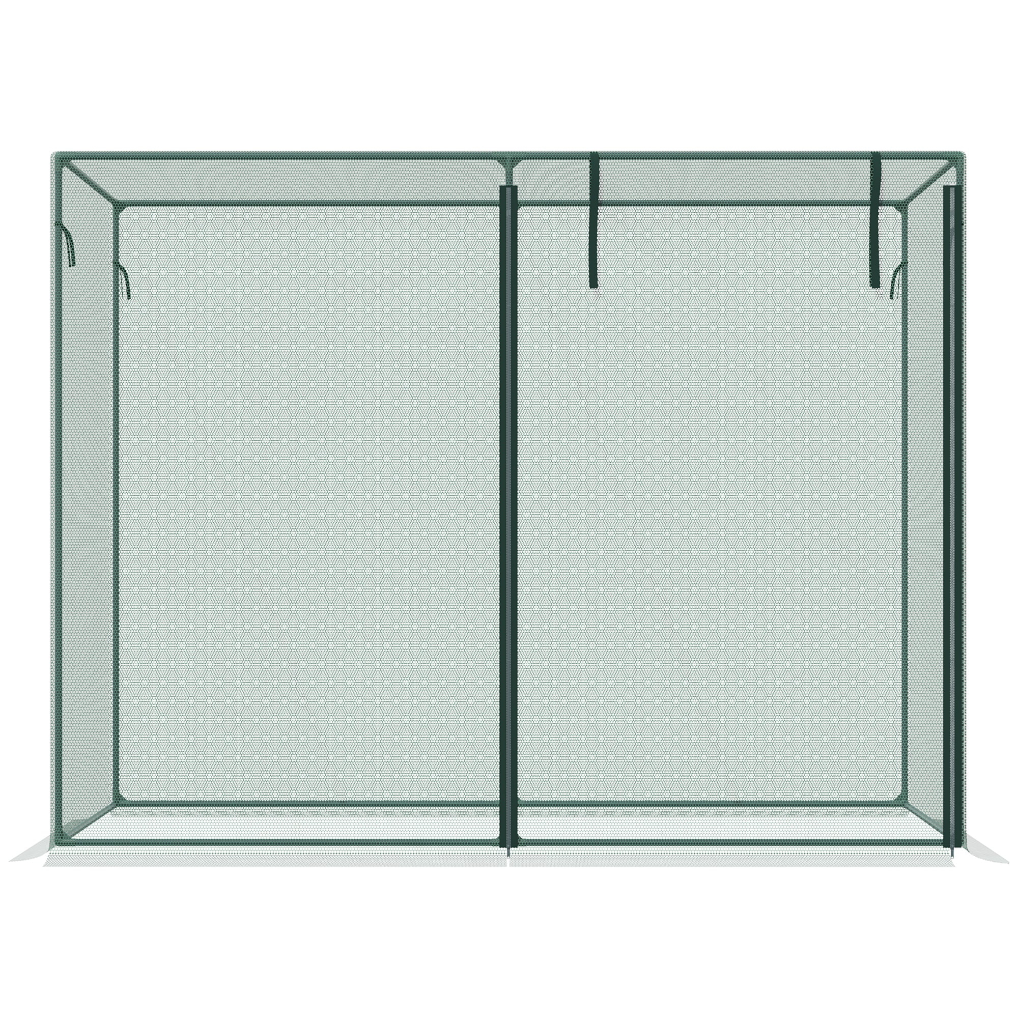 6' x 3' Crop Cage, Plant Protection Tent with Zippered Doors for Vegetable Garden, Backyard, Green