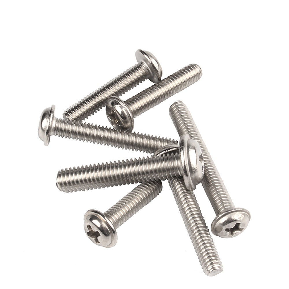 A4 Stainless Flanged Button Head Screws – M3 to M6, Phillips Drive, Marine Grade (4–50mm Lengths)