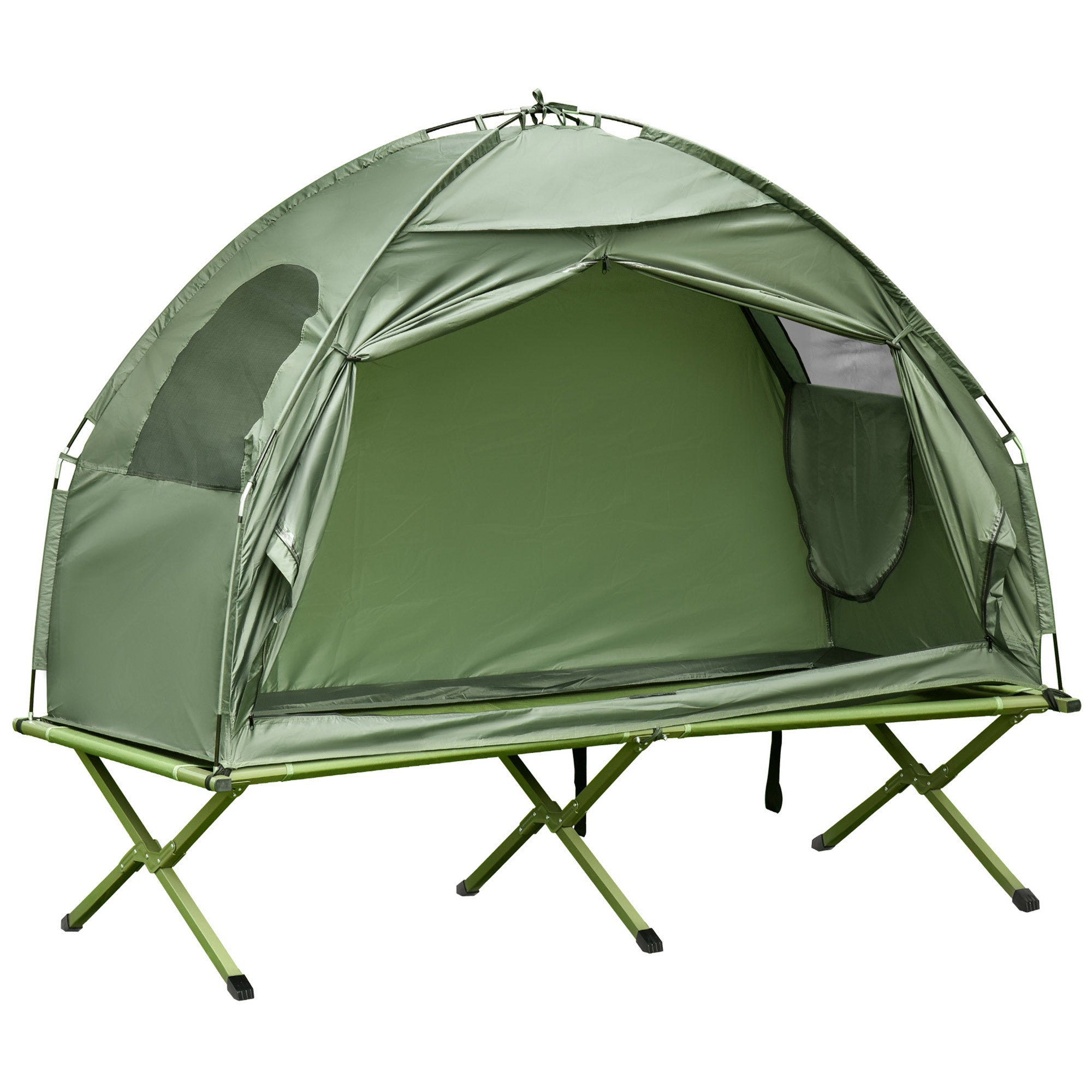 Single Person Camping Cot Tent – Folding Off-Ground Elevated Bed with Carry Bag for Hiking & Camping