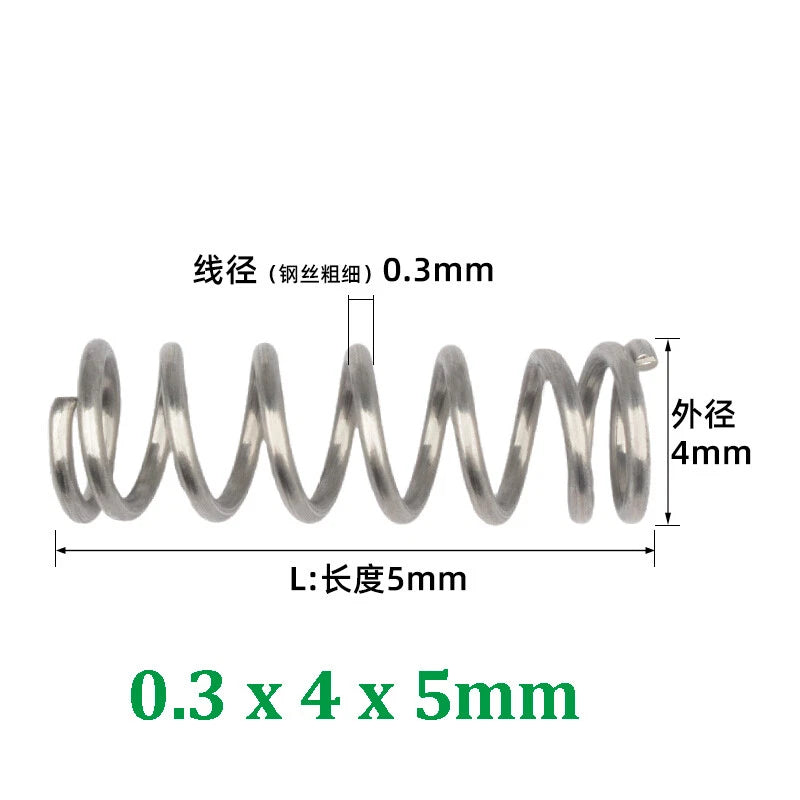 Compression Spring 0.2-0.5mm Wire Diameter Pressure Small Spring Stainless Steel