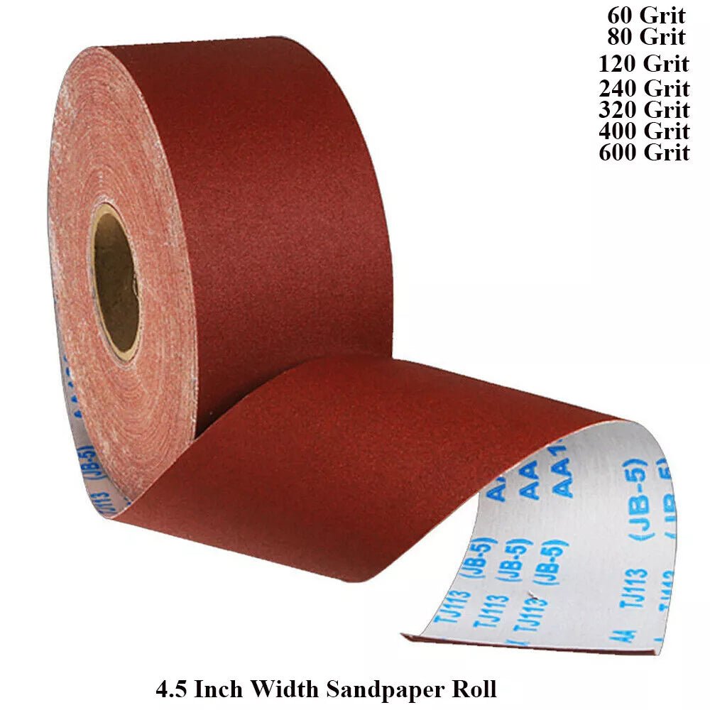 5M Sandpaper Roll 115mm Sanding Paper 60 - 600 Emery Cloth Sanding Abrasive Sheets - HomeDIYer