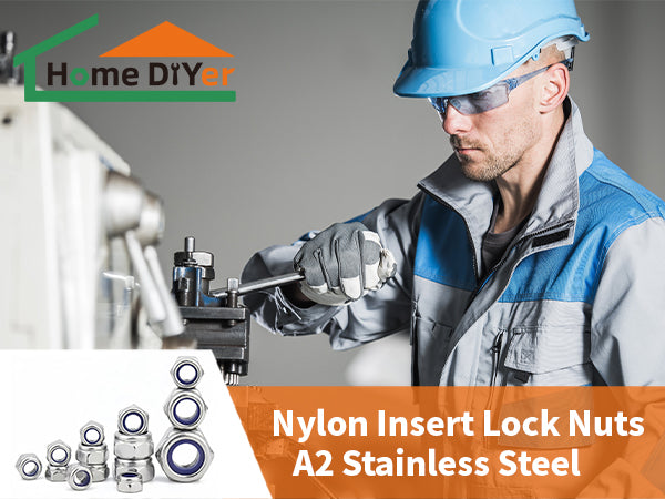 M12 NYLOC NYLON INSERT LOCKING NUTS A2-70 STAINLESS STEEL PACK OF 30